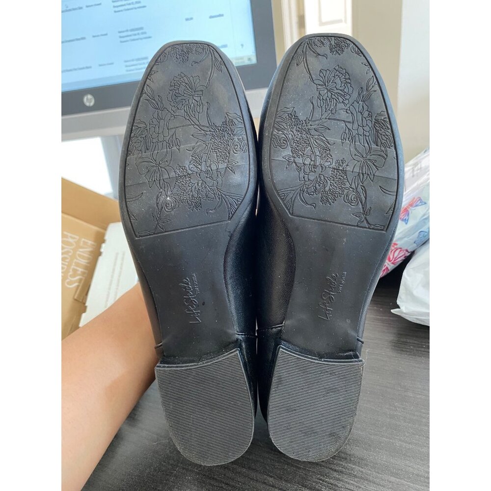 LifeStride Womens Celine Ballerina Block Heel Flats Black Size 9M Defected - Picture 6 of 7